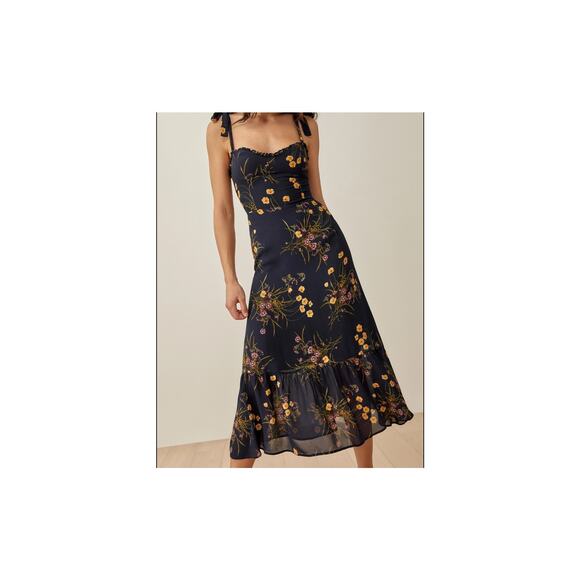 Reformation Dresses & Skirts - NWT Reformation Nikita Dress Midi Mademoiselle Size 18 Floral Feminine Coquette
